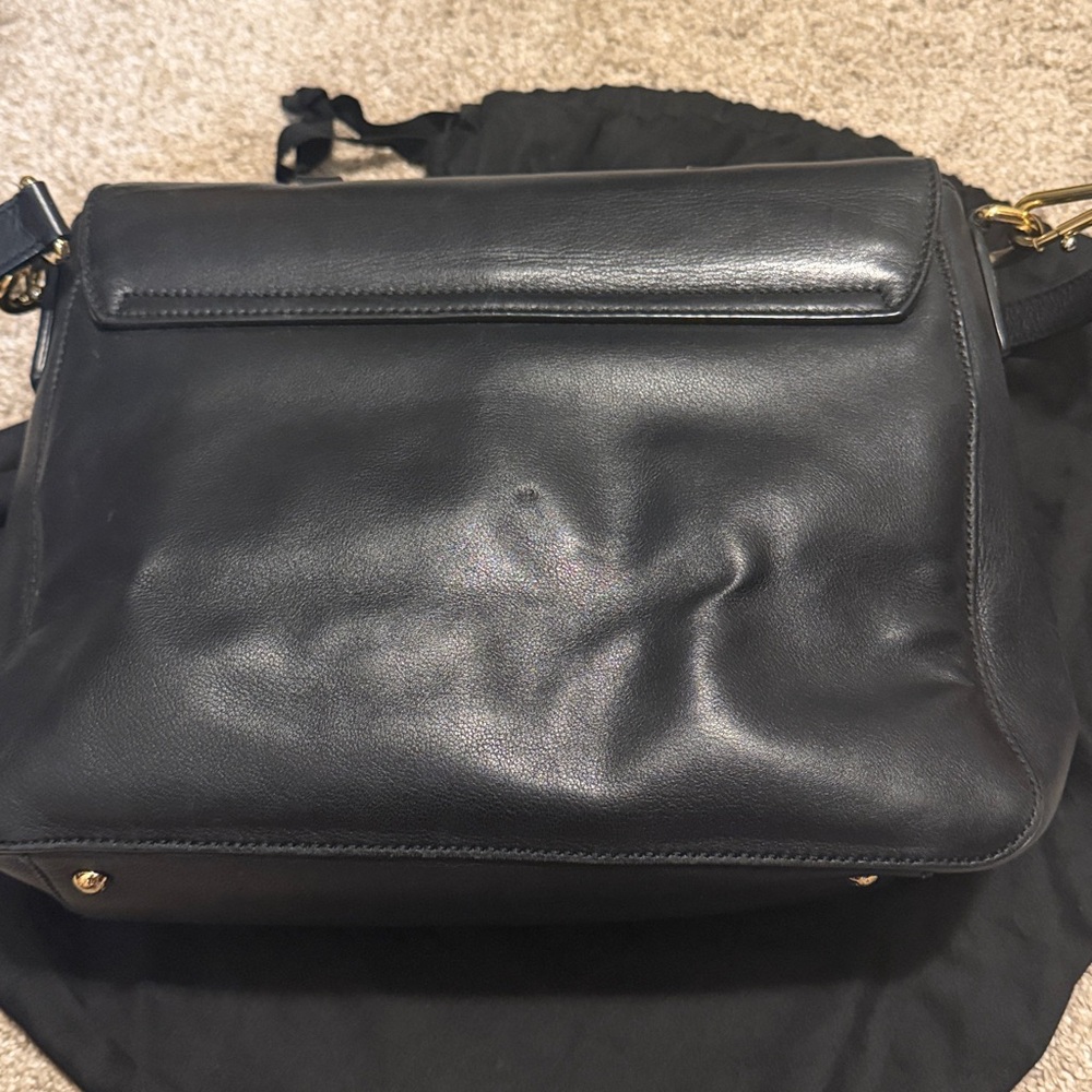 Dolce & Gabbana Miss Linda Saffiano leather handle bag with gold-tone - Picture 12 of 16